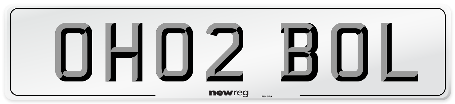 OH02 BOL Number Plate from New Reg